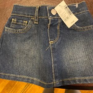 NWT Toddler Denim Mini-Skirt (with builtin shorts)